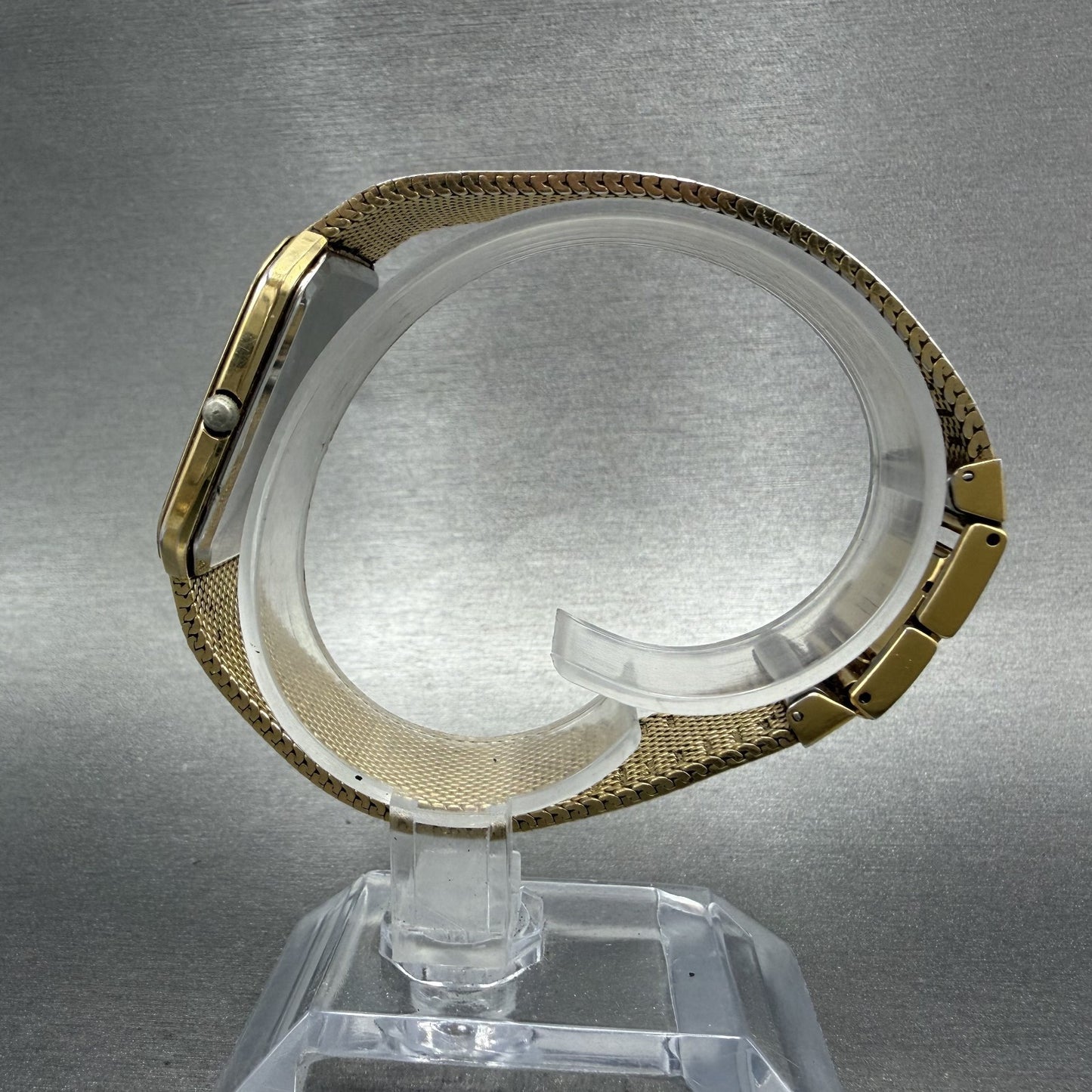 Seiko Lassale Tank Watch Men 30mm Silver Dial Gold Tone 60205929 New Battery6