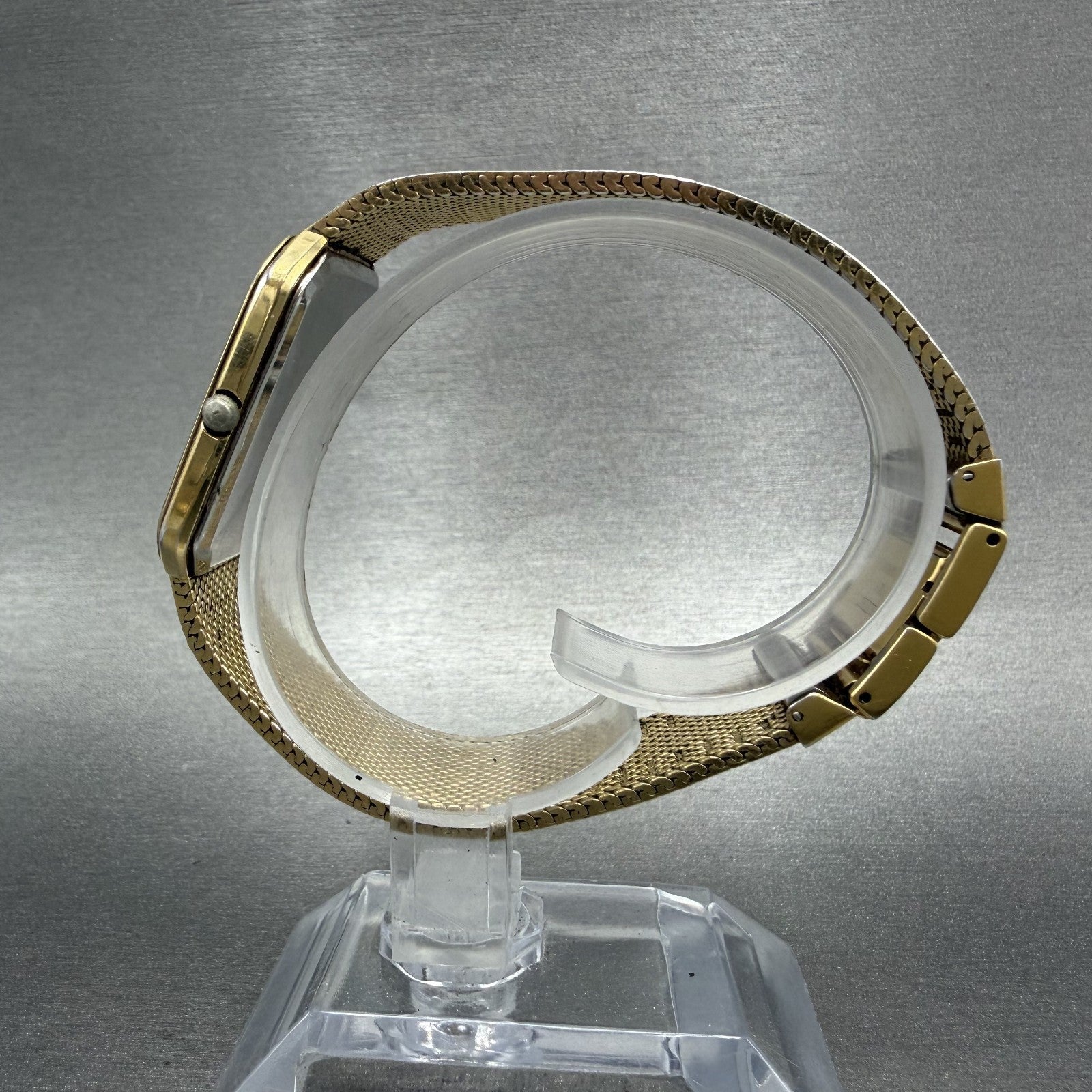 Seiko Lassale Tank Watch Men 30mm Silver Dial Gold Tone 60205929 New Battery6