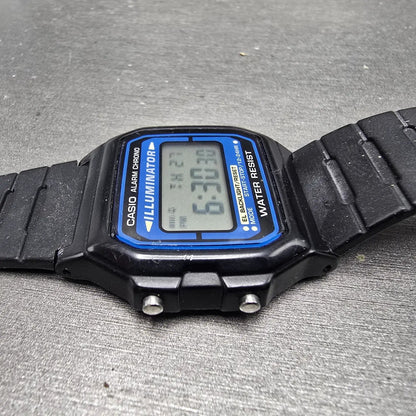 Casio F-105 Watch Men 36mm Digital Black Tone Alarm Chrono 3298 New Battery5