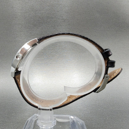 Movado Museum Watch Women 27mm Black Dial Stainless Steel Round New Battery