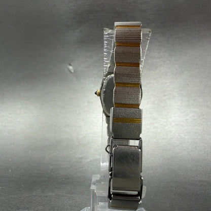 Seiko Watch Women 19mm Silver Dial Two Tone Oval 2C20-6060 New Battey Vintage7