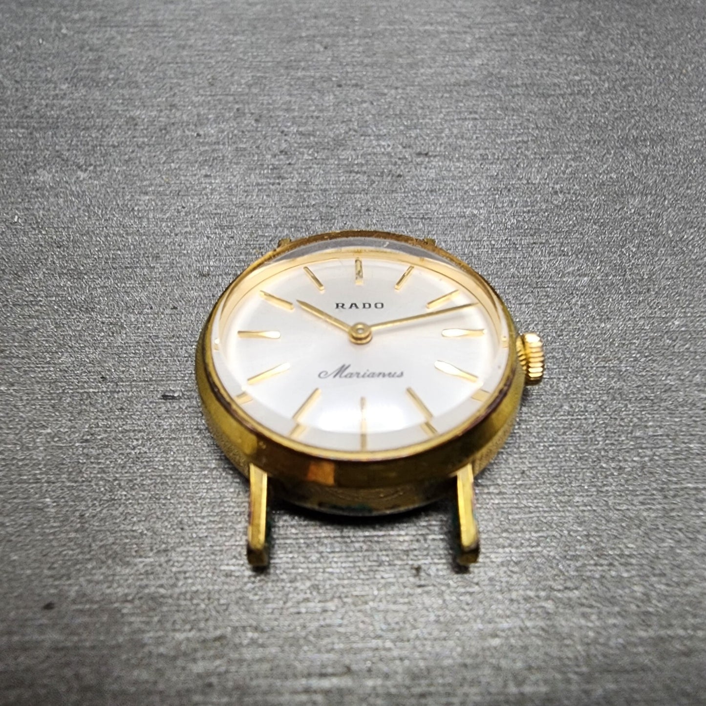 Rado Marianeis Watch Women 24mm White Dial Gold Tone Round Manual Wind Runs2
