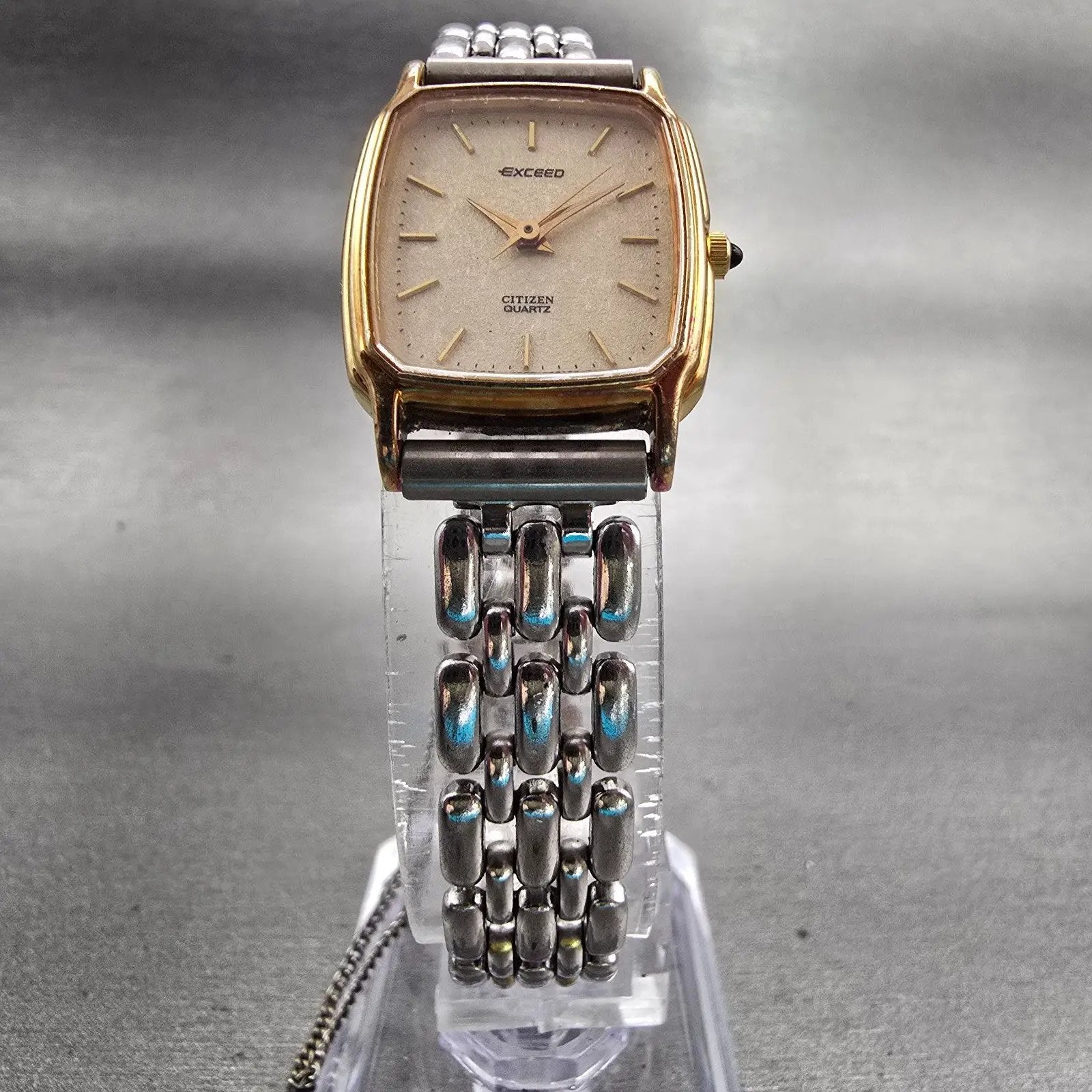 Citizen Exceed Watch Women 19mm Champagne Dial Gold Tone 2930-295609 New Battery5