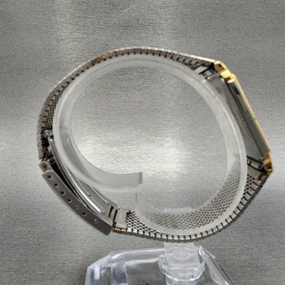 Seiko Dolce Tank Watch Men 25mm Champagne Dial Two Tone 9520-5130 New Batt READ!