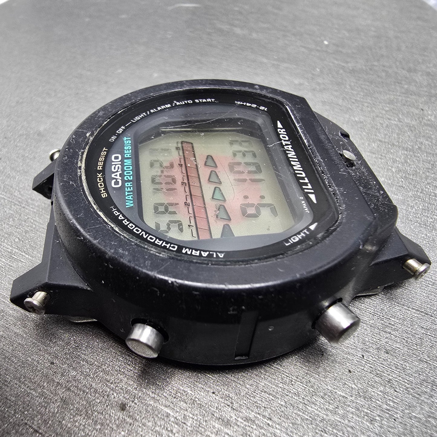 Casio G-Shock DW-6600 Watch Men 41mm Black Alarm Chronograph 1199 Vintage PARTSA4