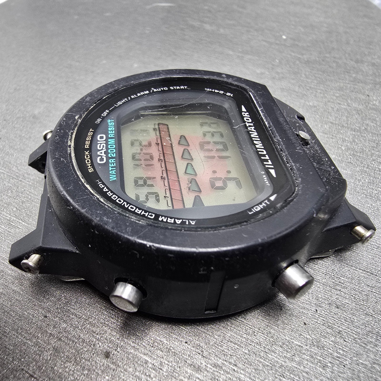 Casio G-Shock DW-6600 Watch Men 41mm Black Alarm Chronograph 1199 Vintage PARTSA4
