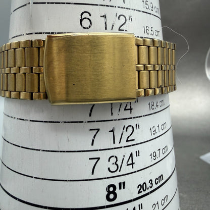 Citizen CQ Watch Men 36mm Champagne Dial Gold Tone Daydate 4-212088 PARTS VTG11