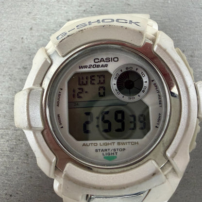 Casio G-Shock DWX-199 Watch Men 48mm Digital White Alarm Chrono Round New Batt1