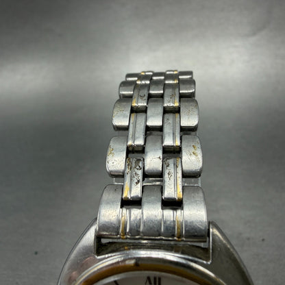 Seiko Lucent Watch Men 33mm White Dial Silver Tone Round 5E21-6E50 PARTS Vintage5