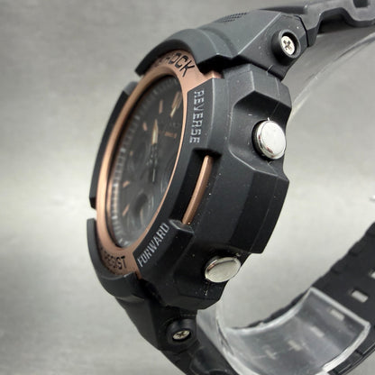 Casio G-Shock AWG-M100SF Watch Men 47mm Black Rose Gold Alarm Chrono Works Solar4