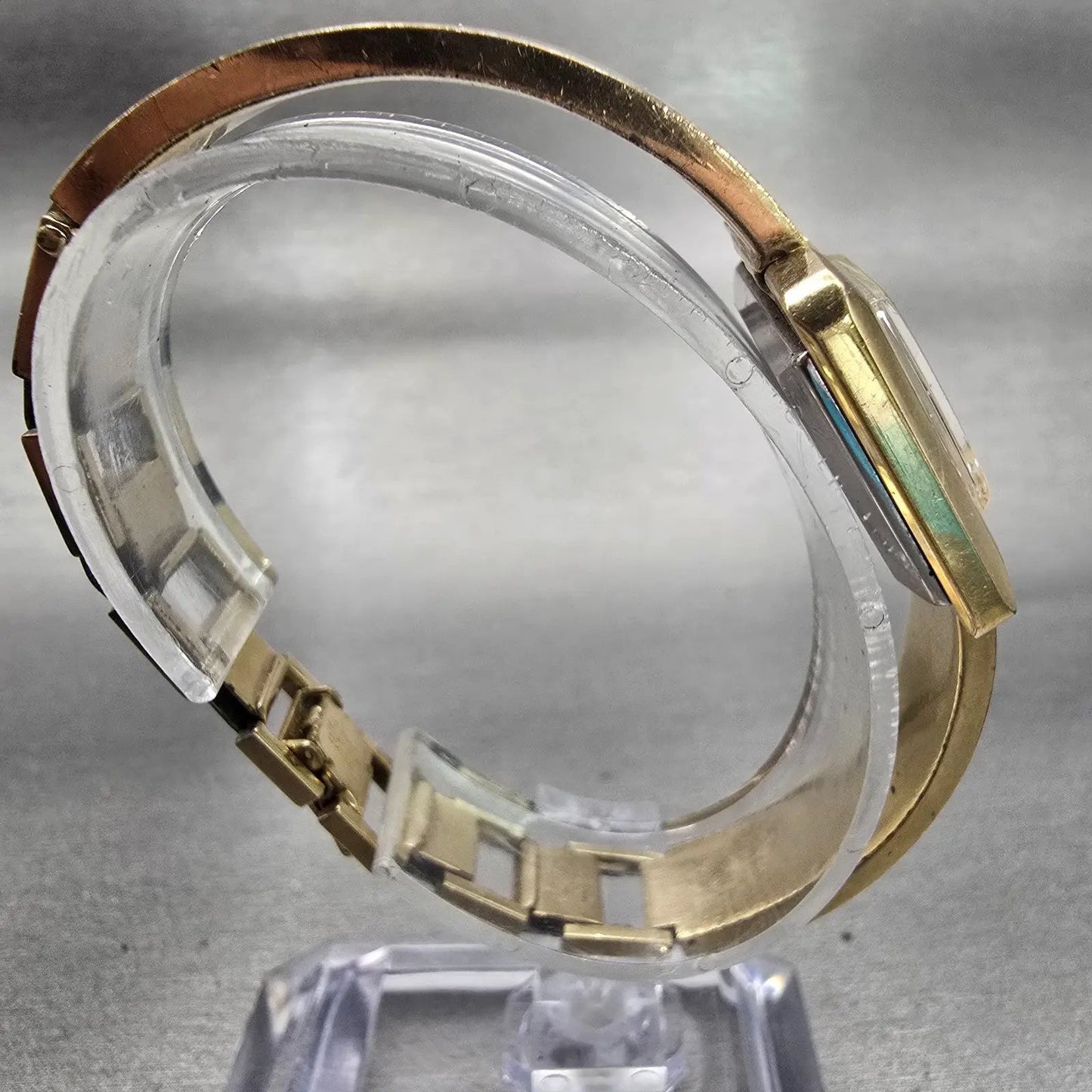 Seiko Watch Women 24mm Black Dial Gold Tone Rectangle 11-3478 Vintage Works8