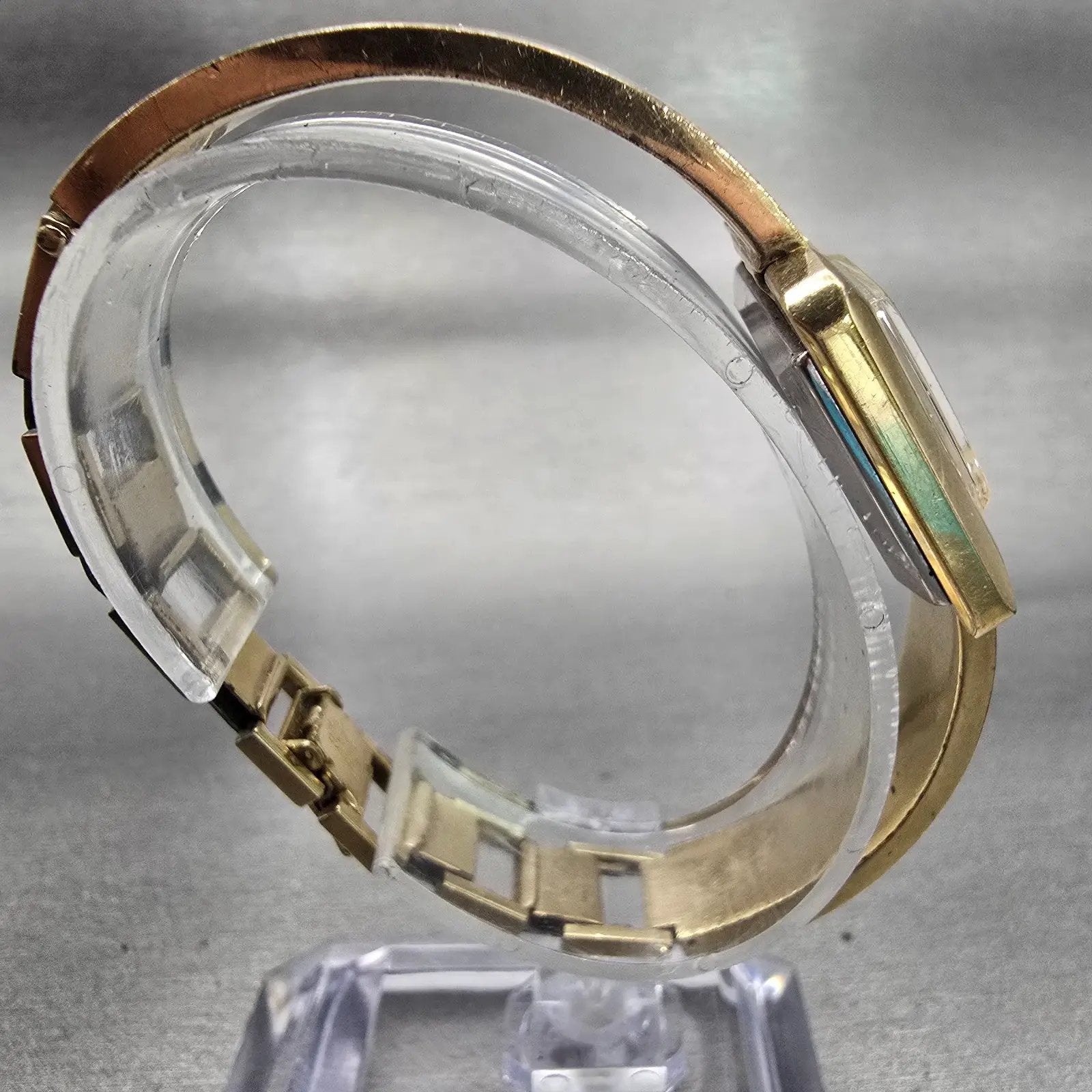 Seiko Watch Women 24mm Black Dial Gold Tone Rectangle 11-3478 Vintage Works8
