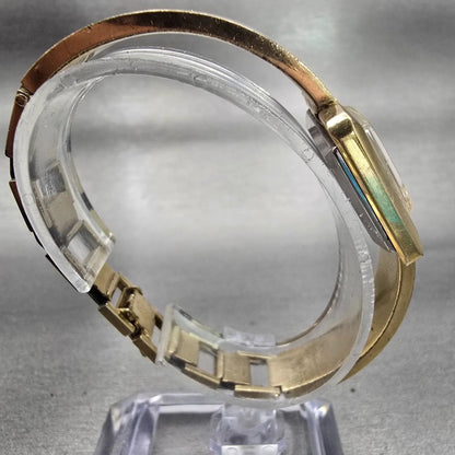 Seiko Watch Women 24mm Black Dial Gold Tone Rectangle 11-3478 Vintage Works8