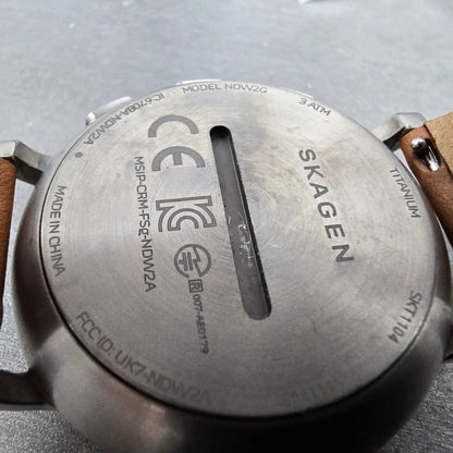 Skagen Connected Watch Men 42mm Gray Dial Silver Tone SKT1104 New Battery9