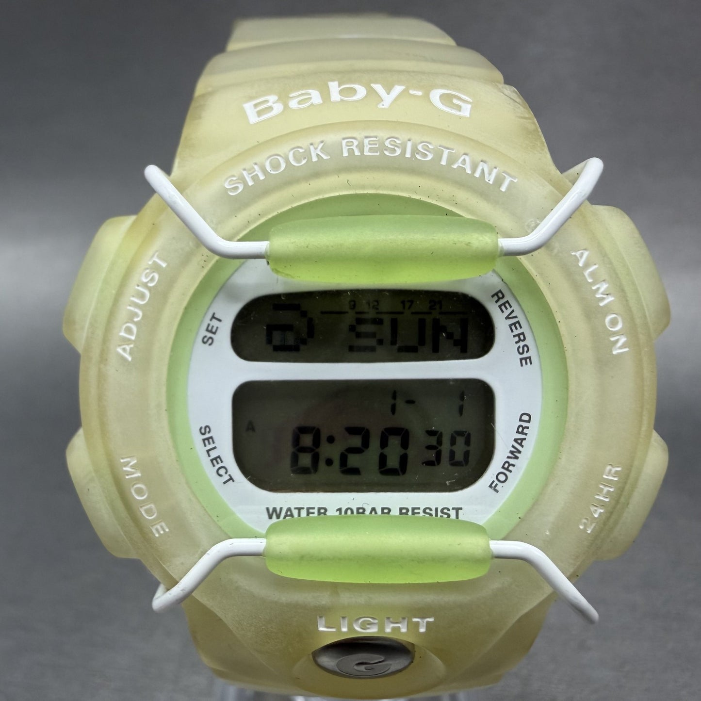 Casio baby G Watch Women 39mm Digital Clear Alarm Chrono BG-350K new battery1