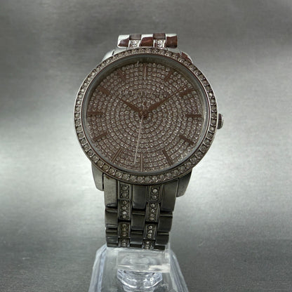 Michael Blake Watch Women 35mm Silver Dial Silver Tone Crystals MK3458 NewBatt5