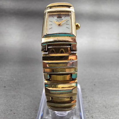 Citizen Elegance Watch Women 14mm MOP Dial Gold Tone 5421-S72234 New Battery VTG5
