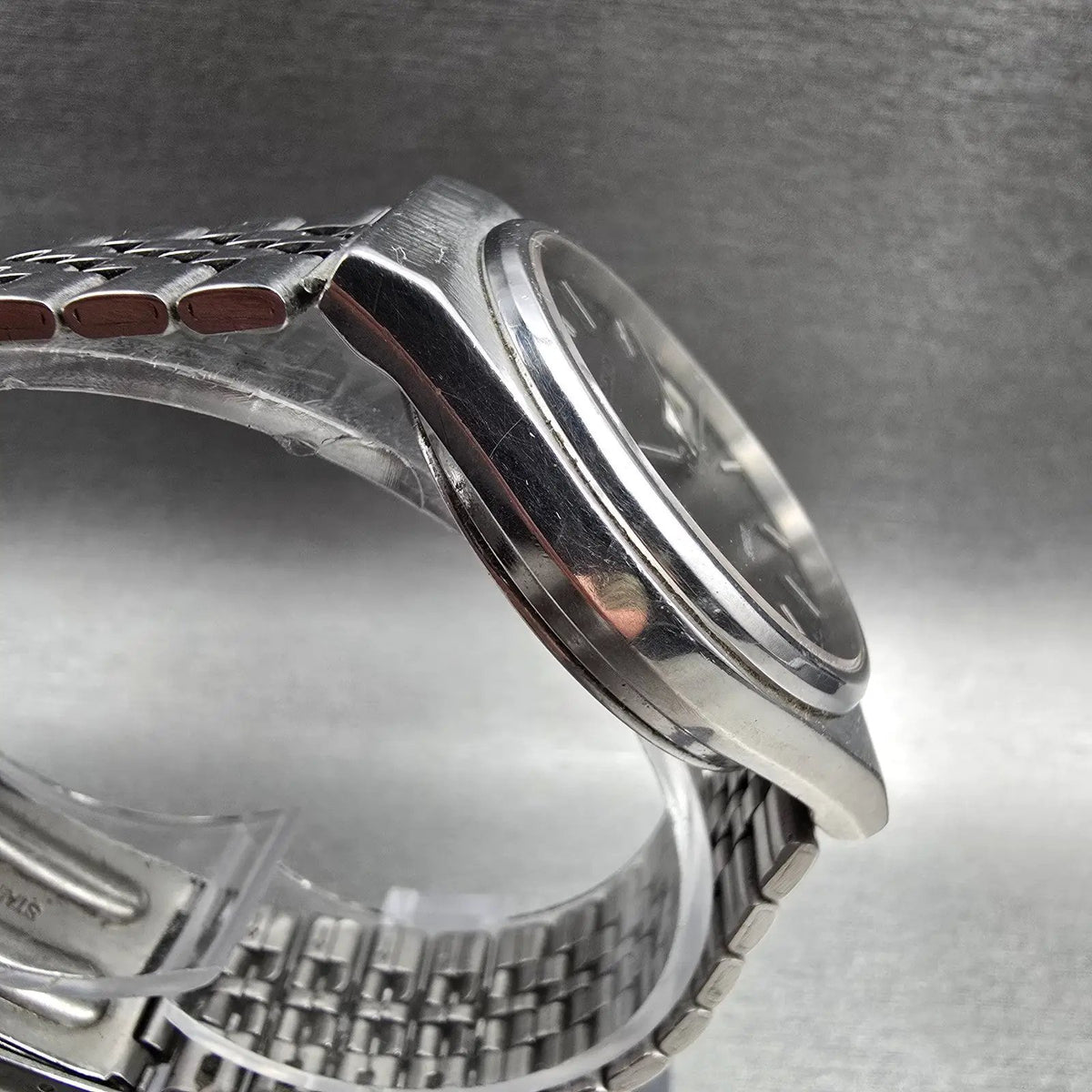 Seiko Spirit Watch Men 34mm Black Dial Silver Tone Daydate 7N48-7A10 New Battery3