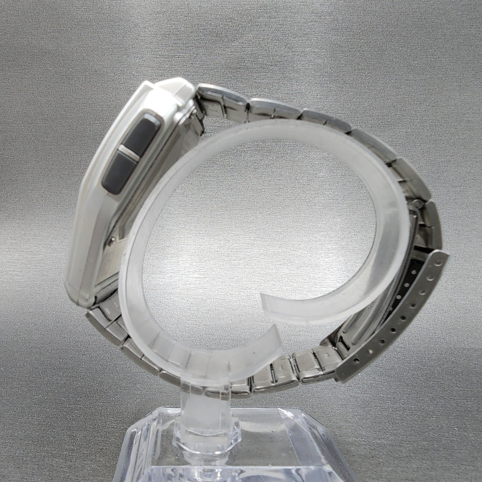 VTG Casio DBC32 Calculator Watch Men 38mm Silver Tone Rectangle New Battery6