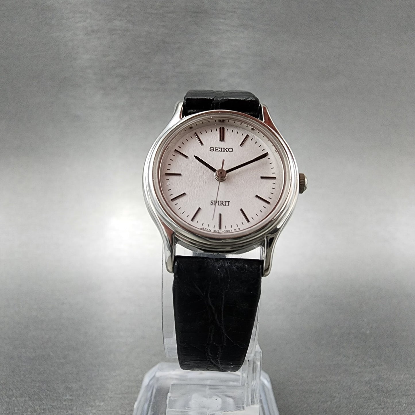 Seiko Spirt Watch Women 24mm White Dial Silver Tone Round 4n210450 New Battery5