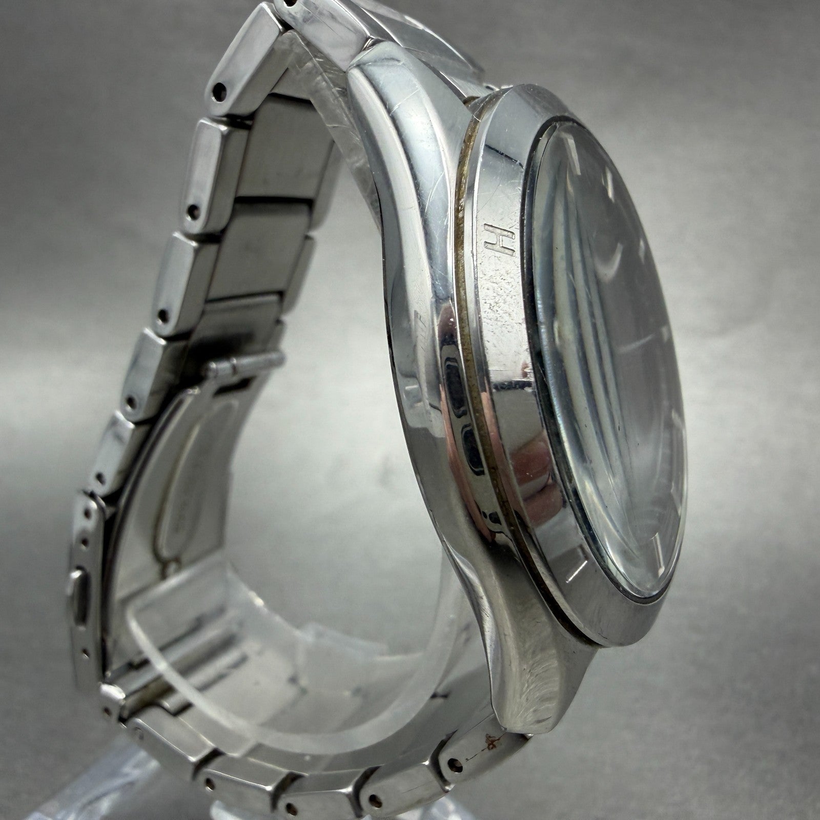 Seiko Agnes B Solar Watch Men 42mm Black Dial Steel Date Round Runs 7B52-0AJ03