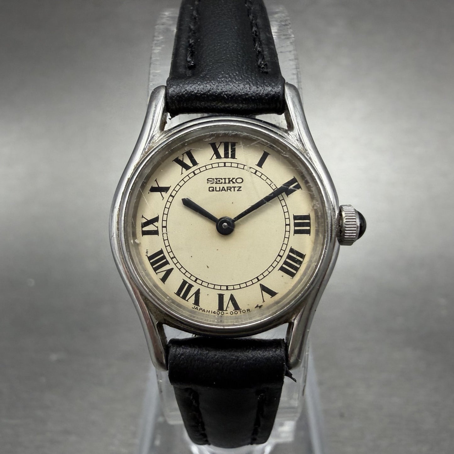 Seiko Watch Women 20mm White Dial Silver Tone Round 1400-0020 New Battery0