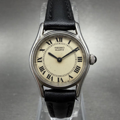 Seiko Watch Women 20mm White Dial Silver Tone Round 1400-0020 New Battery0