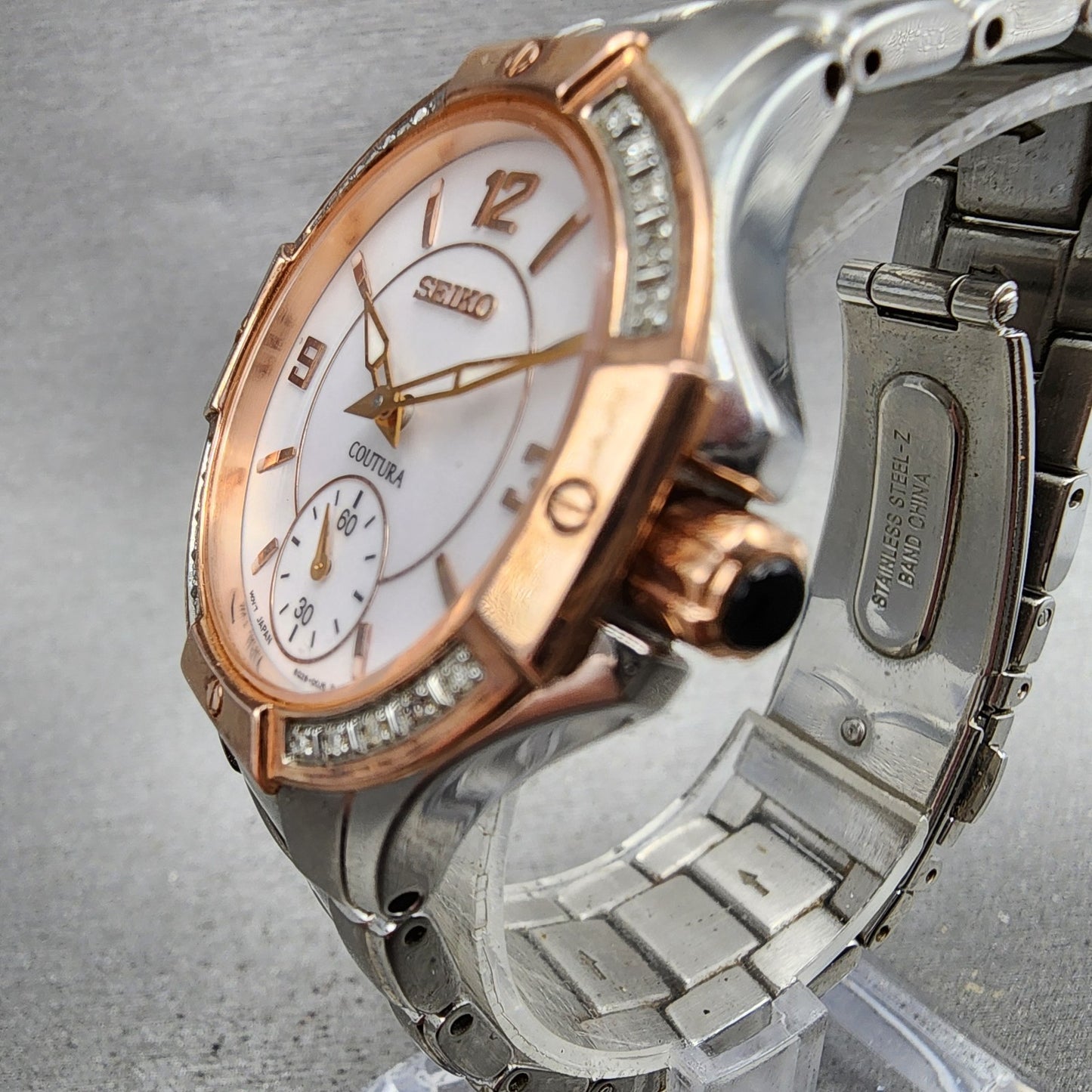 Seiko Coutura Watch Women 32mm MOP Dial Two Tone Round 6g2800g0 New Battery2