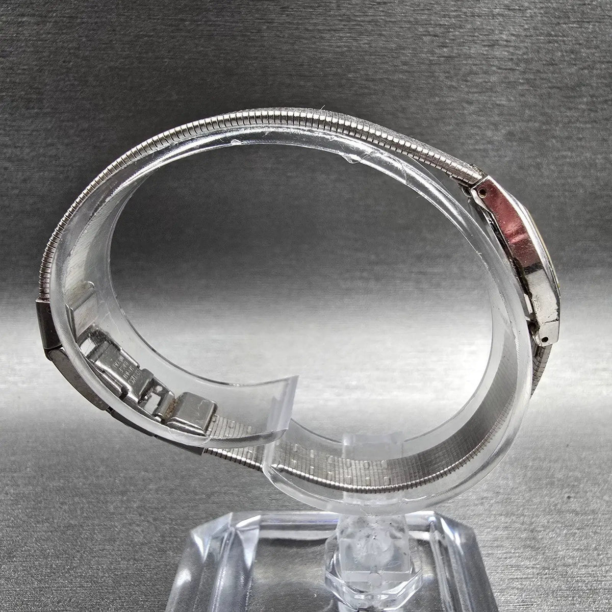 Seiko Watch Women 16mm Silver Dial Silver Hexagon 2C21-5149 New Battery VTG JP10