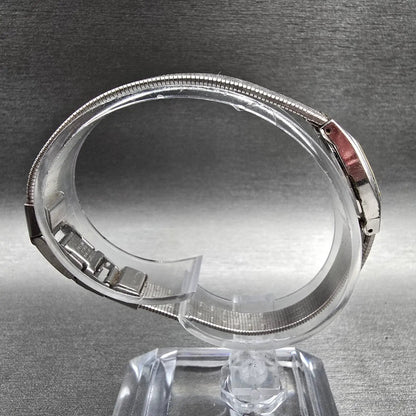Seiko Watch Women 16mm Silver Dial Silver Hexagon 2C21-5149 New Battery VTG JP10