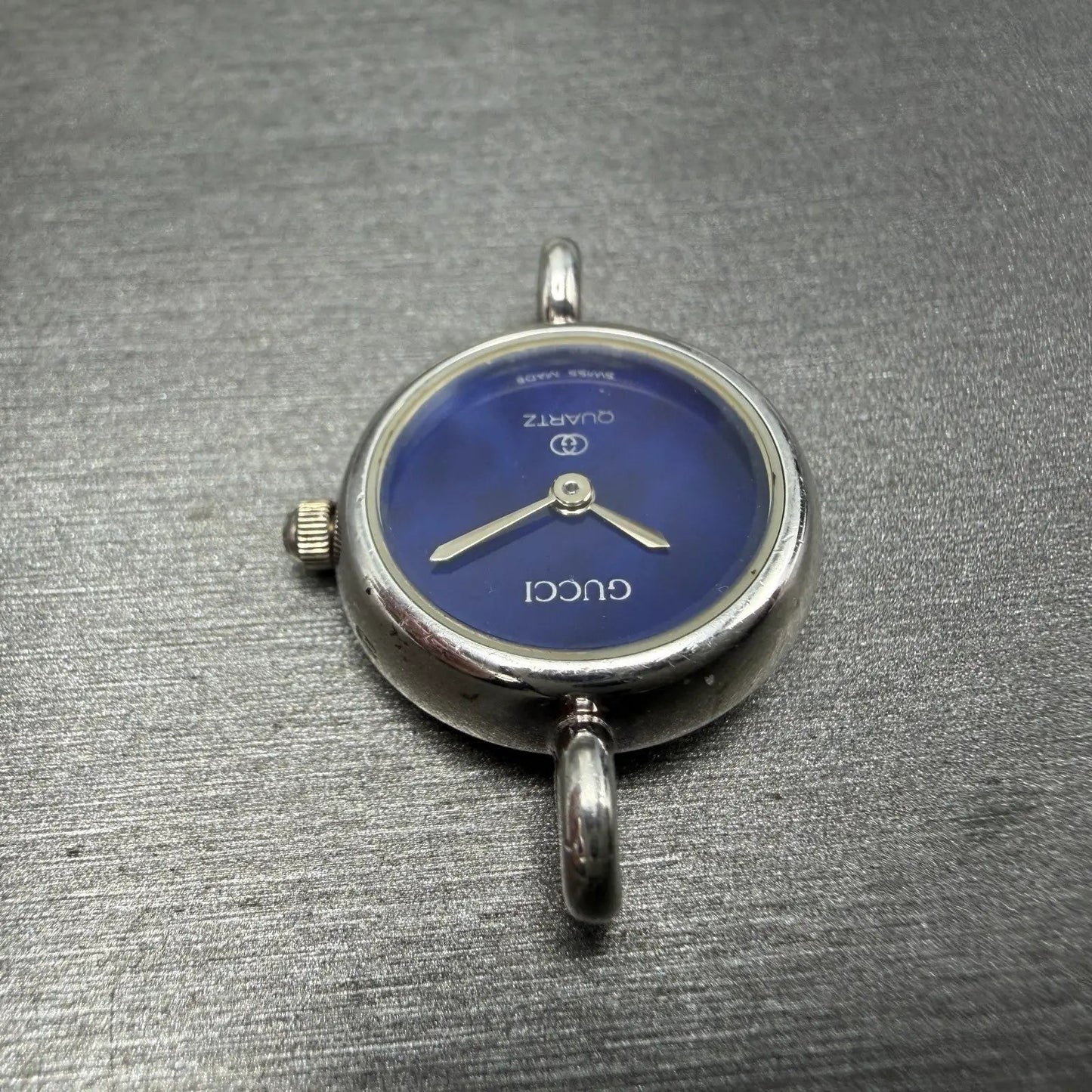 Gucci Watch Women 20mm Blue Dial Sterling Silver Round 2900 New Battery Vintage4