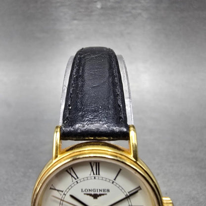 Longines Watch Women 23mm White Dial Gold Tone Date Round L4.220.2 New Battery4