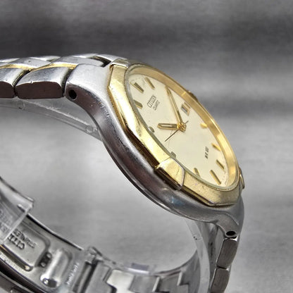 Citizen Watch Men 36mm Cream Dial Two Tone Date Round 5510-K12991 New Battery3
