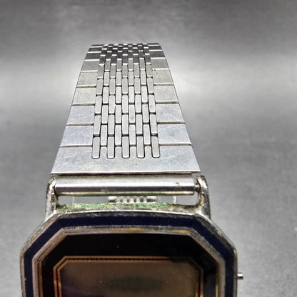 Seiko Watch Men 30mm Silver Digital F441-4010 Octagon PARTS Vintage6