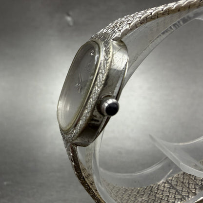 Cyma Watch Women 21mm Silver Dial Silver Tone Rectangle Mesh 706 New Battery2