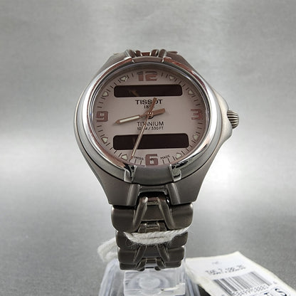 Tissot Analog Digtial Watch Women 33mm Gray Dial Titanium T650P PARTS