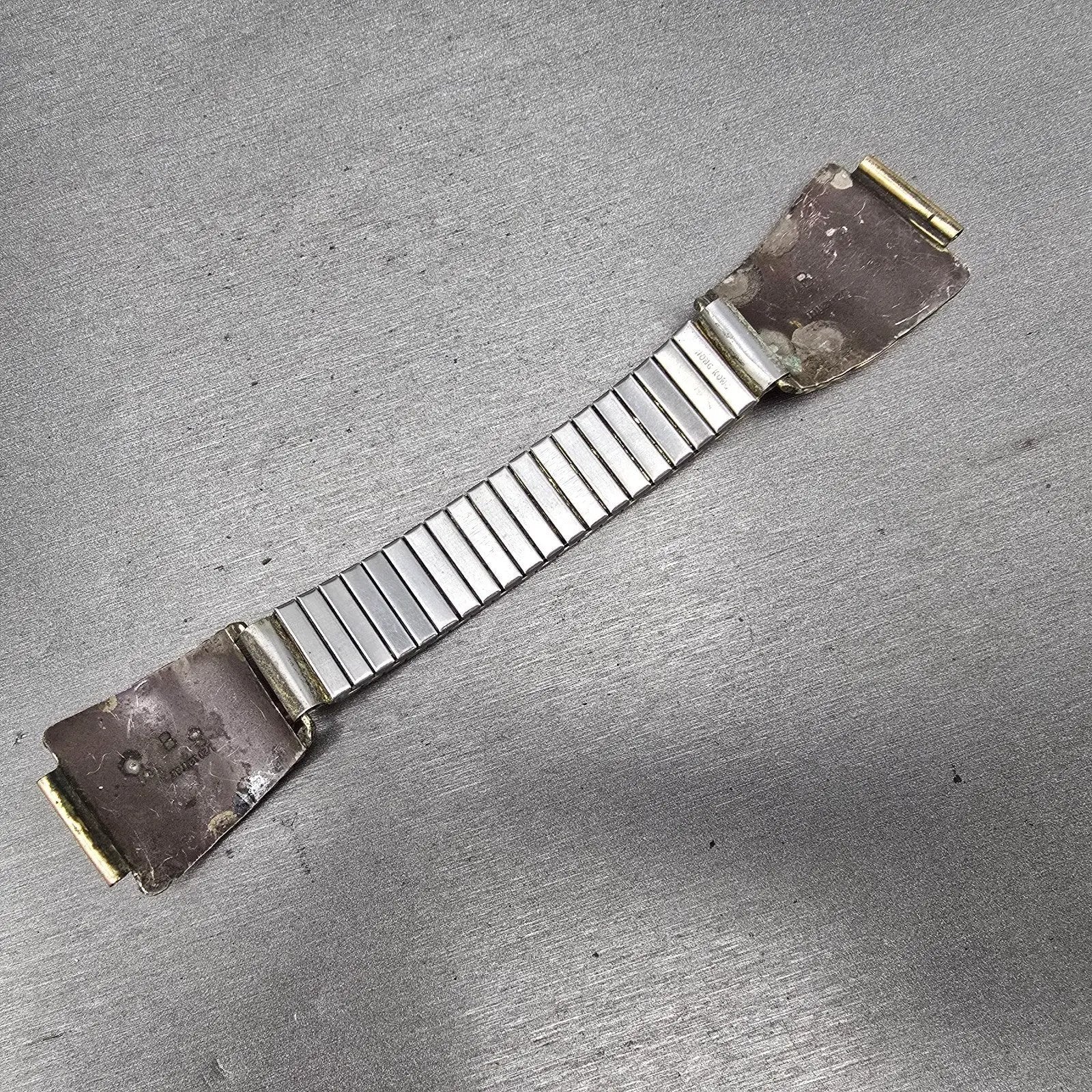 Navajo Watch band tips 18mm 1/20 12K Gold Filled B Red Blue Stones Vintage6