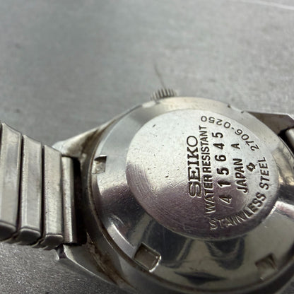 Seiko Automatic Watch Women 26mm Green Dial Silver Tone Daydate 2706-0250 Runs9