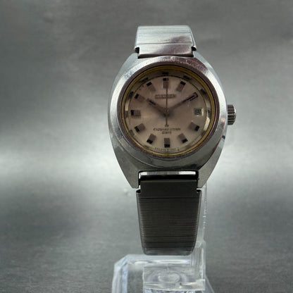 Citizen CosmoStar Watch Women 25mm Silver Dial Silver Tone Date Manual Runs VTG5