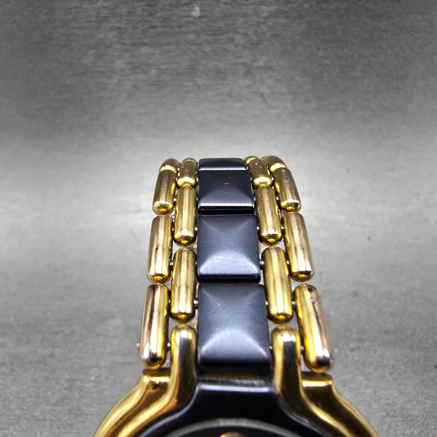 Movado Museum Watch Men 33mm Blue Dial Gold Tone Round 88.33.874 New Battery AD4