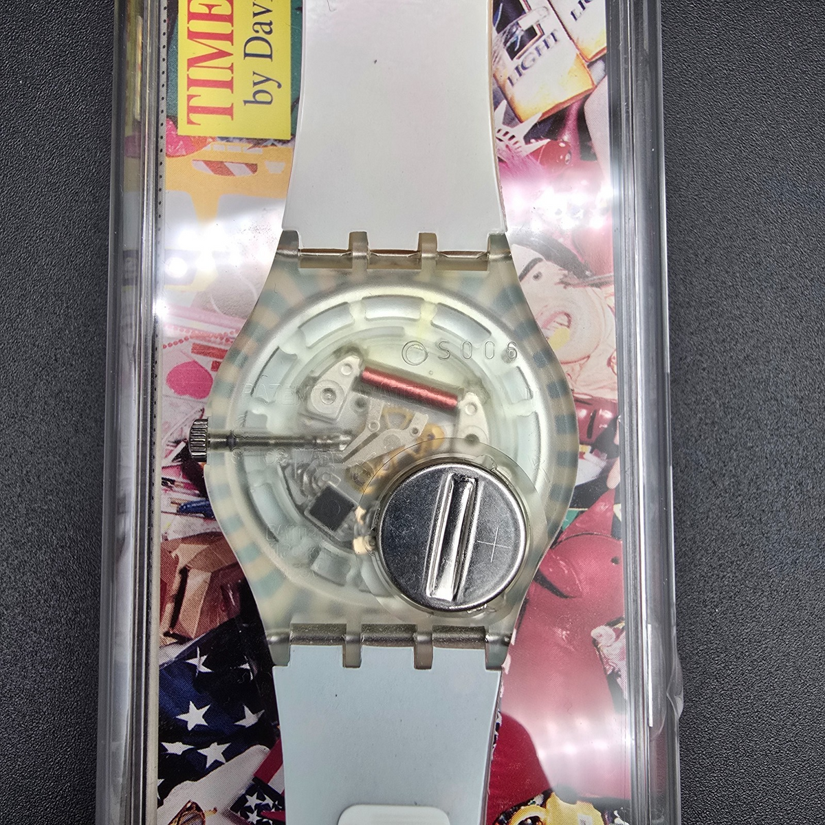 Swatch Time Tranny Watch Men 34mm David LaChapelle Round GZ163 New Battery NOS9