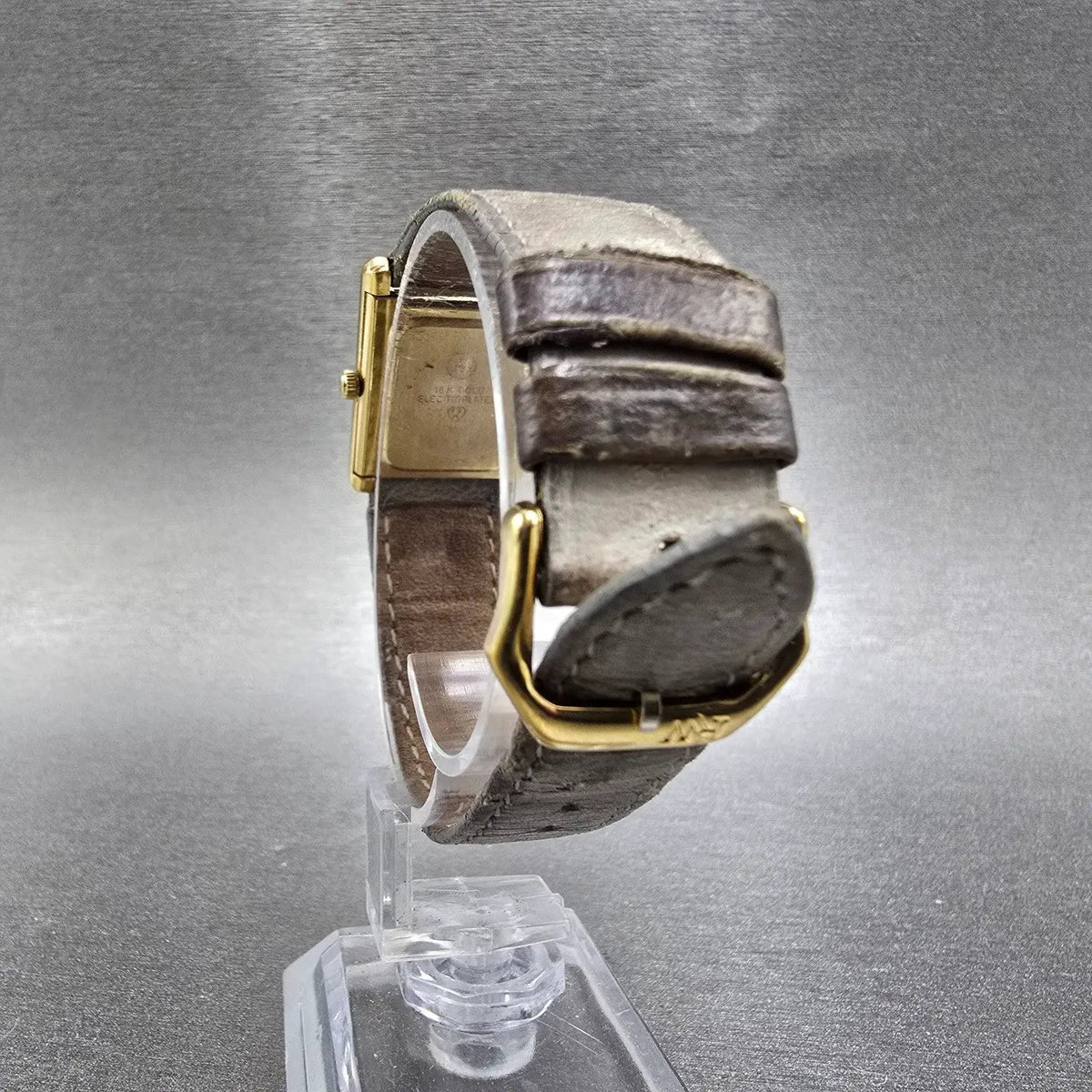 Raymond Weil Tank Watch Women 20mm Gold Dial Gold Plated 5766 NO GLASS New Batt7