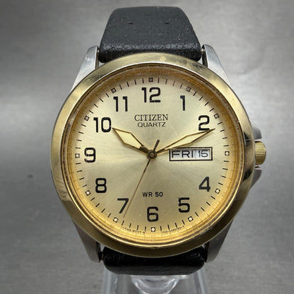 Citizen Watch Men 36mm Champagne Dial Two Tone Daydate 1102-S056039 New Battery0