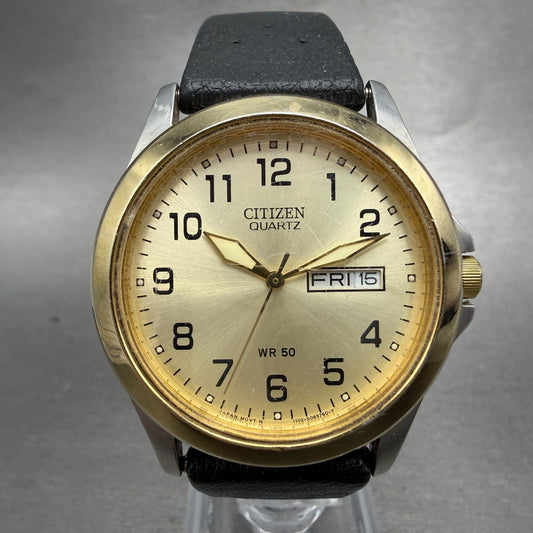 Citizen Watch Men 36mm Champagne Dial Two Tone Daydate 1102-S056039 New Battery0