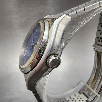 Seiko Automatic Watch Women 27mm Blue Dial Silver Tone Daydate 24060060 READ!!!2