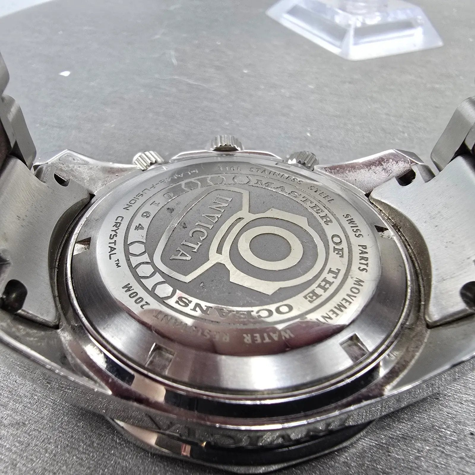 Invicta Pro Diver Chronograph Watch Men 47mm Brown Dial Steel Date 0164 New Batt9