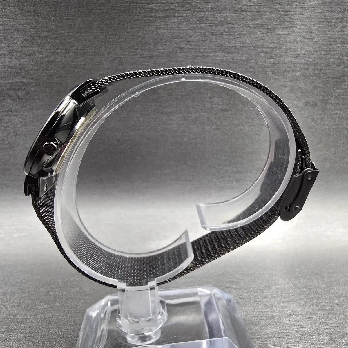 Skagen Watch Women 26mm Gray Dial Black Date Round 355SMM New Battery Mesh Band6