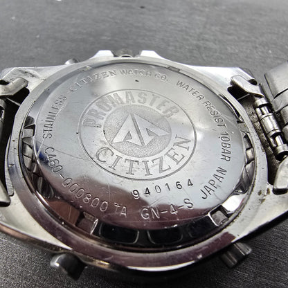 Citizen Promaster Wingman Watch Men 41mm Black Dial Steel Analog Digital PARTS10