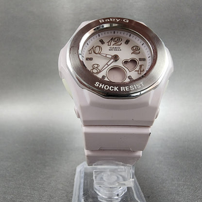Casio BabyG Watch Women 38mm White Dial White Case Round BGA100 New Battery6