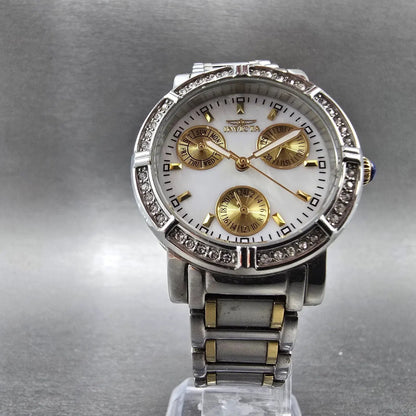 Invicta Angel Watch Women 33mm MOP Dial Two Tone Daydate Round 29117 New Battery5